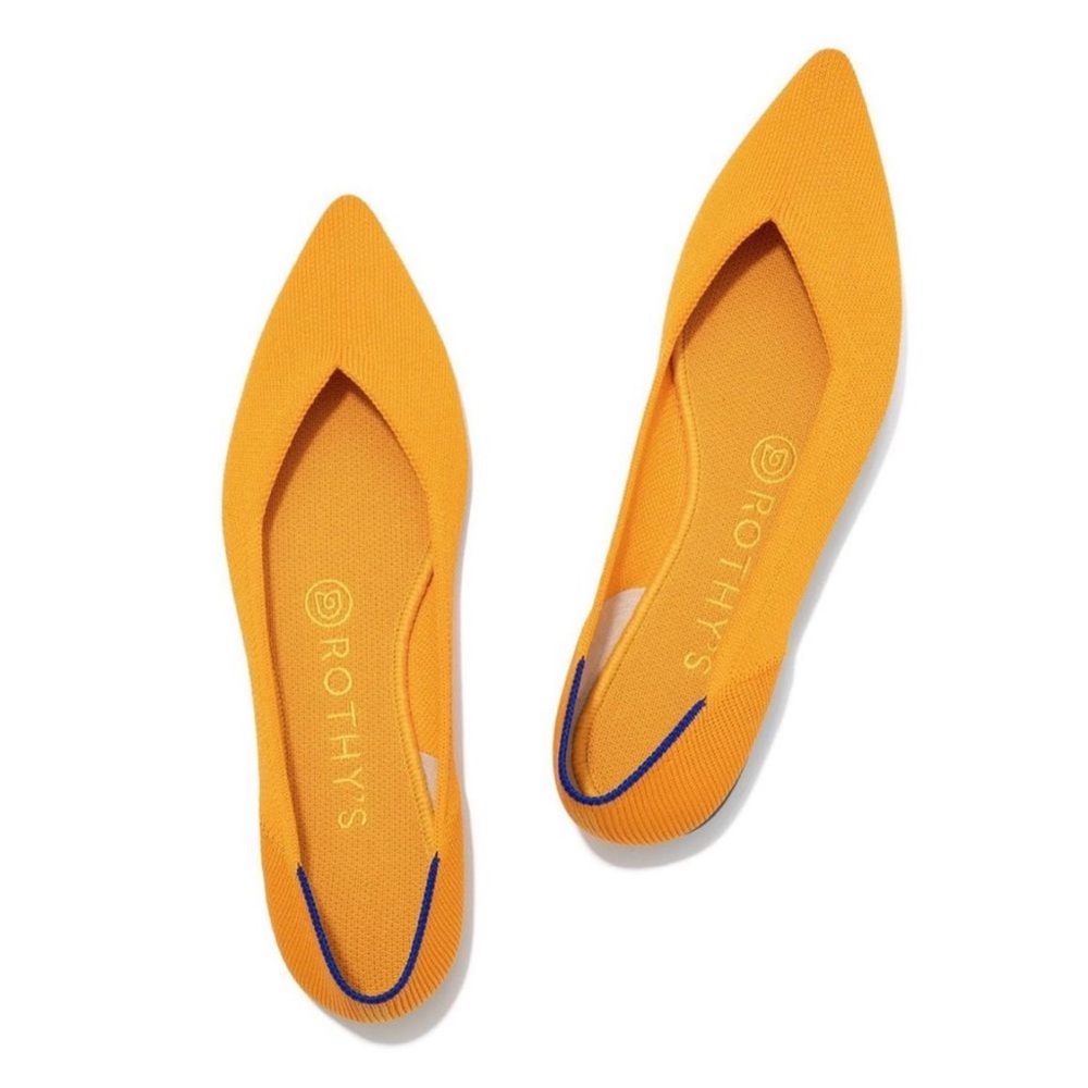 ROTHY’S “Marigold” Point Flats Shoes Size 6.5